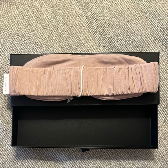 COZY EARTH BAMBOO STRETCH KNIT SLEEP MASK in blush color - Picture 3 of 7